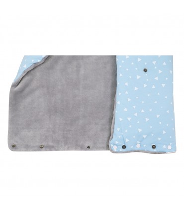 Saco capazo bebe - Detalle botón Blue Sparkles