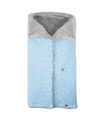 Saco capazo bebe - Vista frontal Blue Sparkles