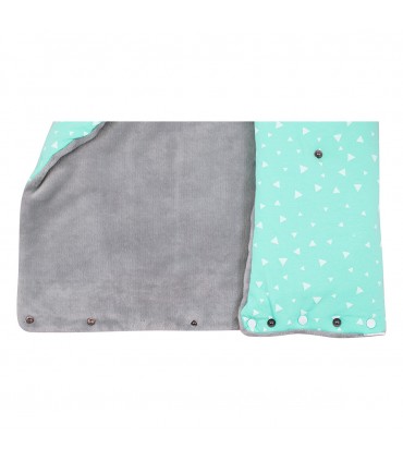 Saco capazo bebe - Detalle botón Mint Sparkles