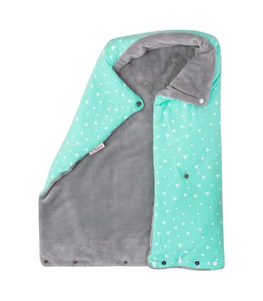 Saco capazo bebe - Vista interna y externa Mint Sparkles