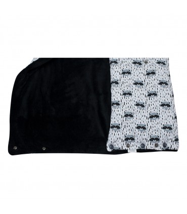 Saco capazo bebe - Detalle botón Racoon Town