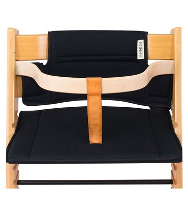 Stokke Tripp trapp - Vista frontal con retenedor Black Series