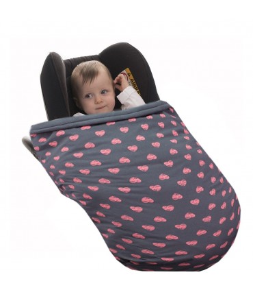Saco silla paseo - Vista de uso con modelo Flour Heart