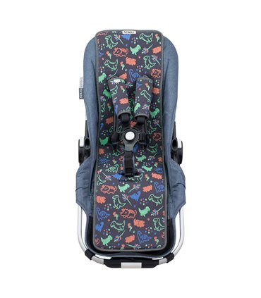 cochecito gemelar - Vista frontal Happy dino