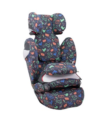 Cybex Pallas M-Fix y S-Fix - Vista 3/4 desplegada Happy Dino