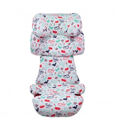 Cybex Solution X - Frontal desplegada Dino Party