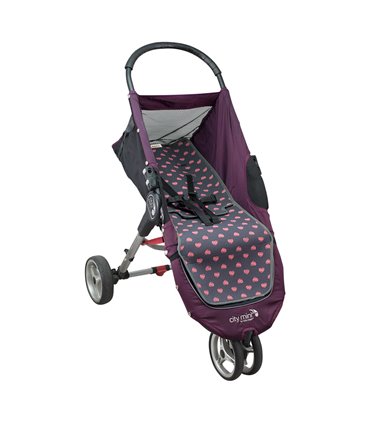 Jogger City mini y Joolz - Vista 3/4 desplegada Fluor Heart