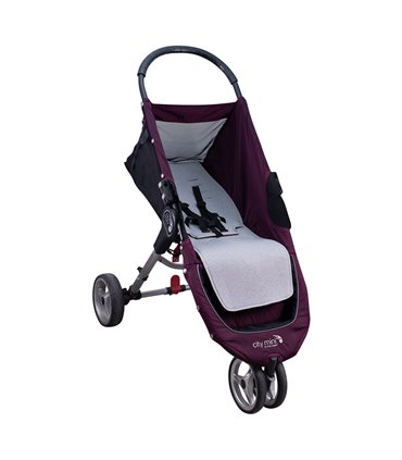 Jogger City mini y Joolz - Vista 3/4 desplegada Stone Grey