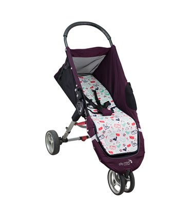 Jogger City mini y Joolz - Vista 3/4 desplegada Dino Party