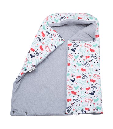 Saco capazo bebe - Vista interna y externa Dino Party