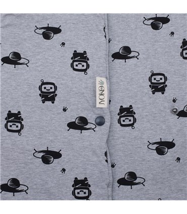 Saco capazo bebe - Detalle etiqueta Robot Space