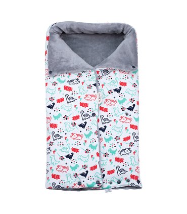 Saco capazo bebe - Vista frontal Dino Party