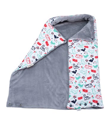 Saco capazo bebe - Vista interna y externa Dino Party