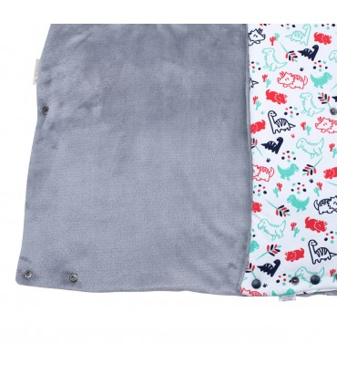 Saco capazo bebe - Detalle botón Dino Party