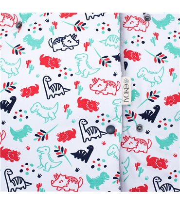 Detalle etiqueta Dino Party