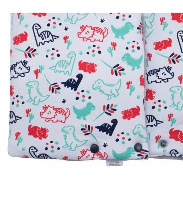 Saco capazo bebe - Detalle inferior Dino Party