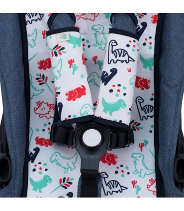 cochecito gemelar - Ojal para correas de seguridad dino party