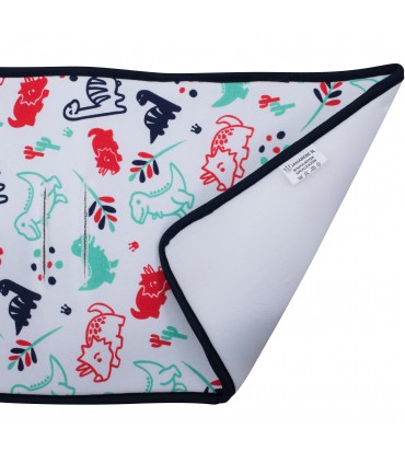 cochecito gemelar - Detalle posterior dino party