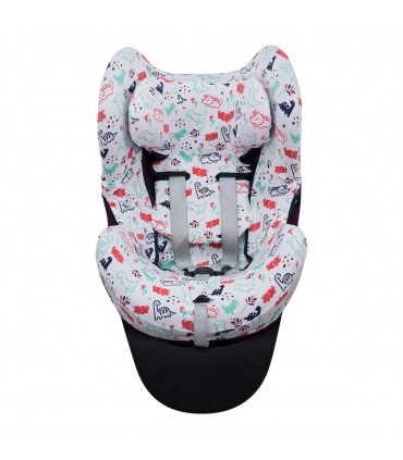 Cybex Sirona Q y Z i size - Frontal desplegada Dino Party