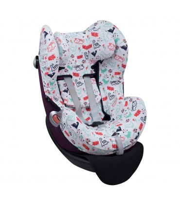 Cybex Sirona Q y Z i size - Vista 3/4 Dino Party