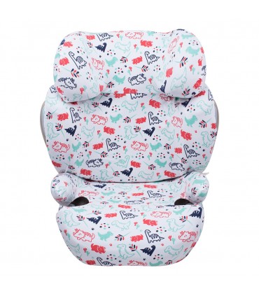 Cybex Solution Q2 y Q3 - Vista frontal Dino Party