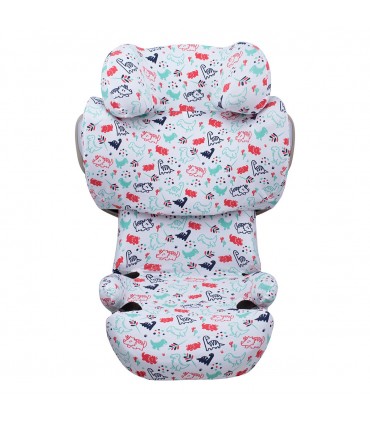 Cybex Solution Q2 y Q3 - Frontal desplegada Dino Party