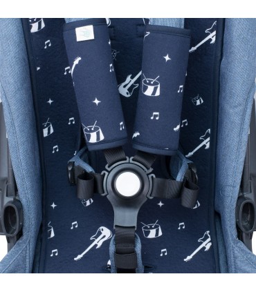 cochecito gemelar - Ojal para correas de seguridad Rock hero