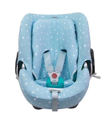 Cybex Aton Q - Vista frontal Blue Sparkles