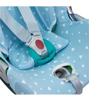 Cybex Aton Q - Detalle inferior Blue Sparkles