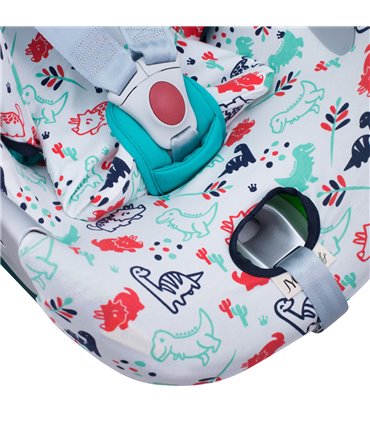 Cybex Aton Q - Detalle inferior Dino Party