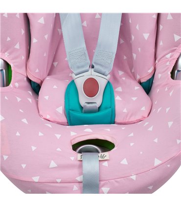 Cybex Aton Q - Detalle inferior Pink Sparkles