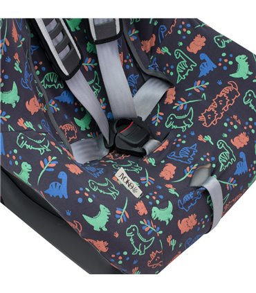 Funda silla coche universal - Ojal para correas de seguridad Happy Dino