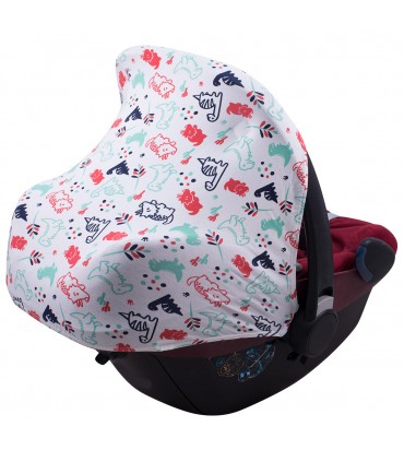 Maxi cosi Pebble y Bebe confort - Vista 3/4 trasera Dino Party