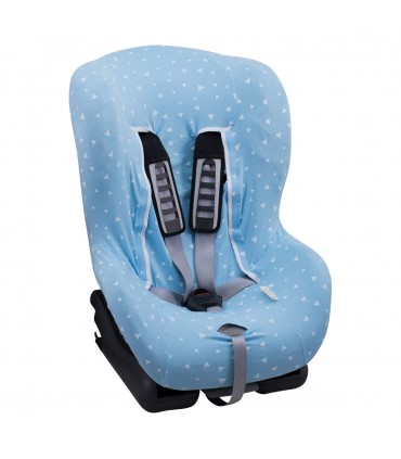 Funda silla coche universal - Vista 3/4 Blue Sparkles