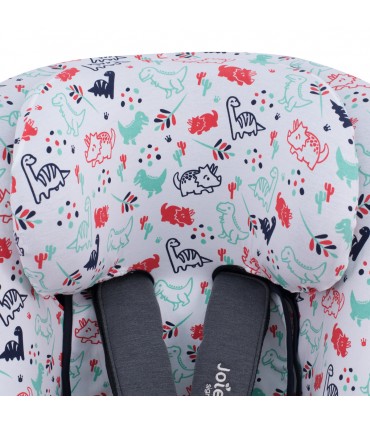 Joie Spin 360 y Nuna Rebl - Detalle cabezal Dino Party