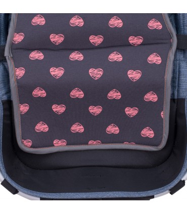 cochecito gemelar - Detalle estampado Fluor heart