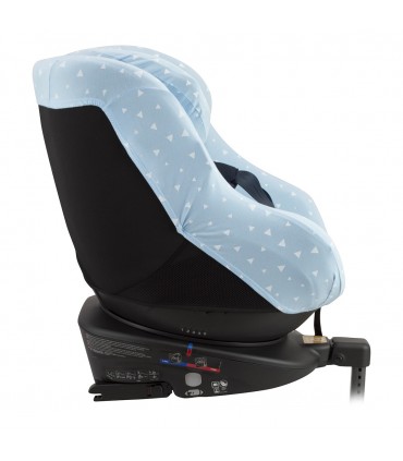 Joie Spin 360 y Nuna Rebl - Vista lateral Blue Sparkles
