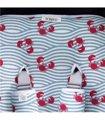 Colchoneta silla paseo - Ojal para correas de seguridad Crabby