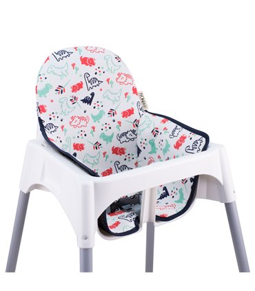 trona ikea - vista 3/4 superior Dino Party