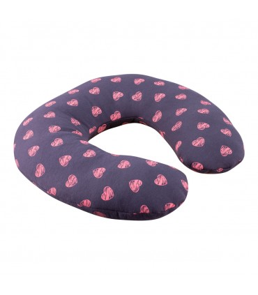 Almohada de viaje - Vista 3/4 Fluor Heart