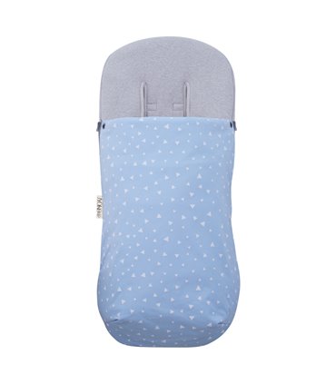 Saco silla paseo - Frontal desplegada Blue Sparkles
