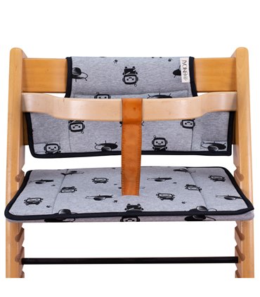 Stokke Tripp trapp - Vista frontal con retenedor Robot Space