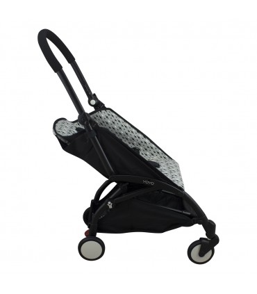Babyzen Yoyo - Vista lateral reclinado Black Rayo