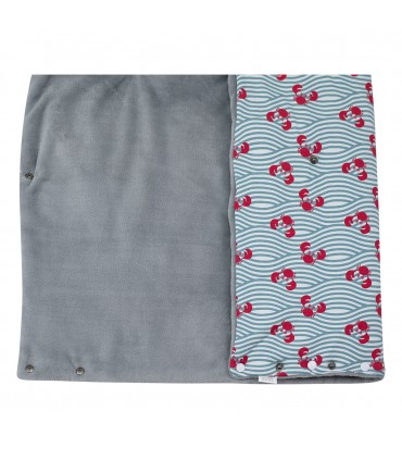 Saco capazo bebe - Detalle botón Crabby