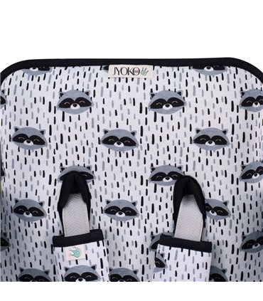 Colchoneta silla paseo - Ojal para correas de seguridad Racoon Town