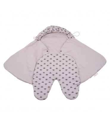 Manta abierta mostrando su interior Mr Mustache