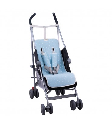 Colchoneta silla paseo - Vista 3/4 Blue Sparkles