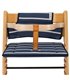 Stokke Tripp trapp - Vista frontal con retenedor Sailor Stripes