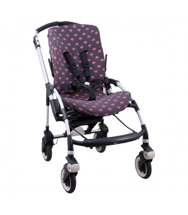 Bugaboo Bee 3, 5 y Plus - Vista 3/4 Fluor Heart