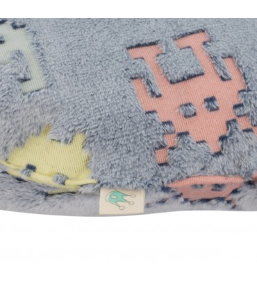 Detalle etiqueta Neon Invaders